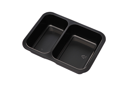 Billede af CPET-bakke med 2 hulrum