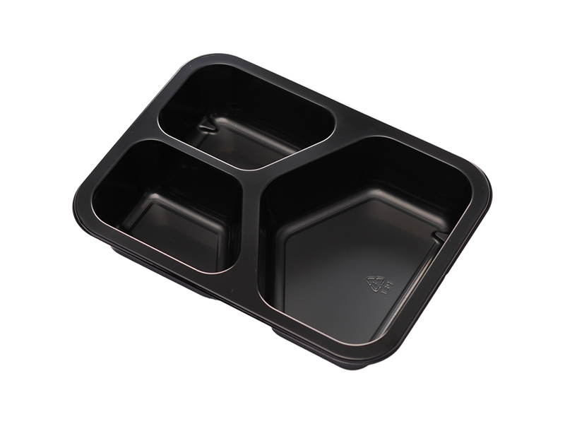 Wholesale Three Compartment Square CPET Food tray