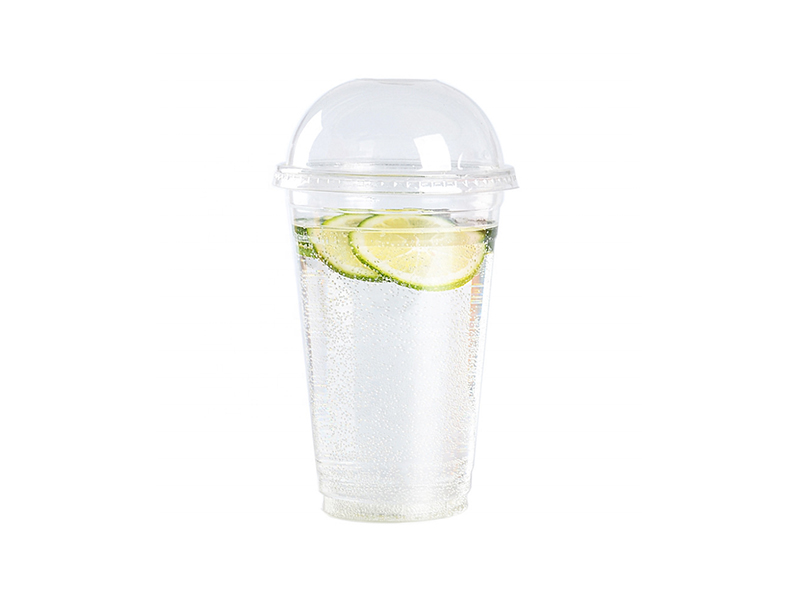 Clear PET Plastic Milk Tea Cup Disposable Cold Drink Packaging
