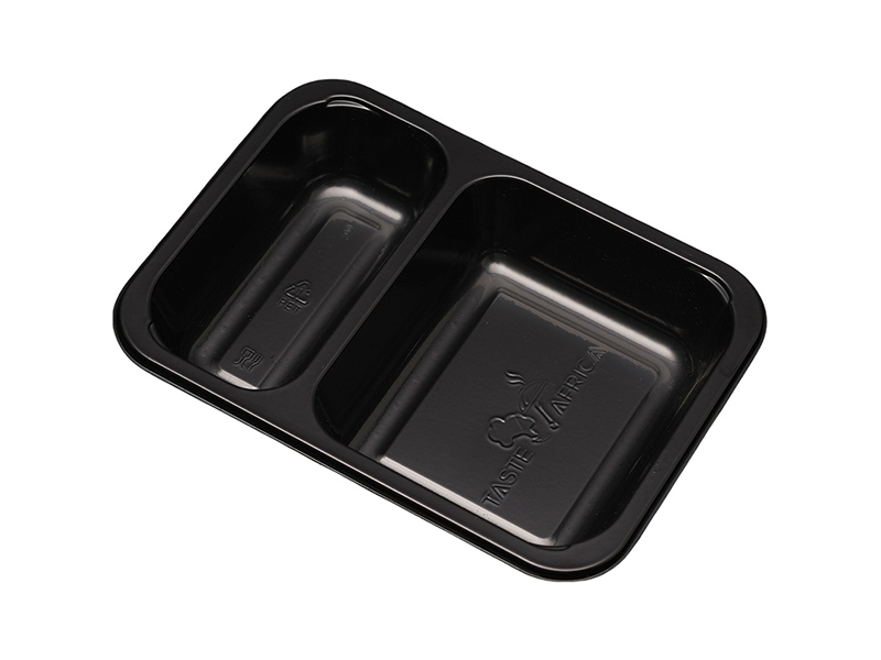 Thickened Double Compartment CPET Tray for Fast Food