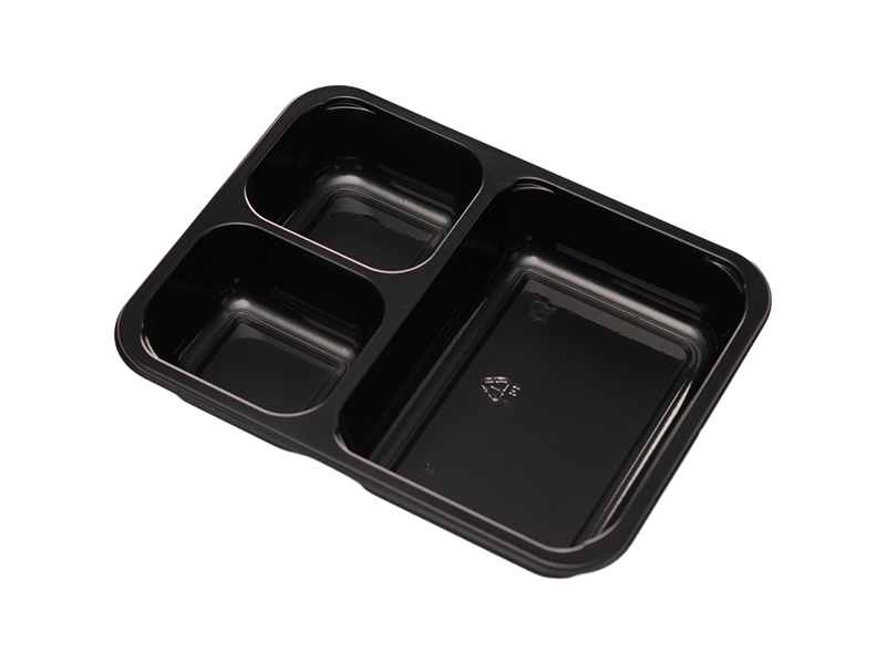 Wholesale Three Compartment Rectangular CPET tray