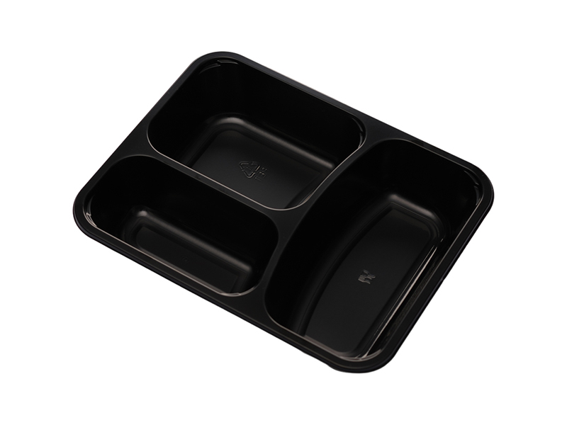 Wholesale Three Compartment Rectangular CPET Food tray