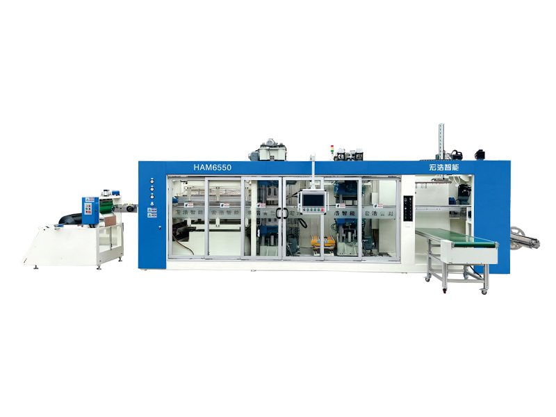 HAM6550 Auto air pressure and vacuum forming machine for food tray