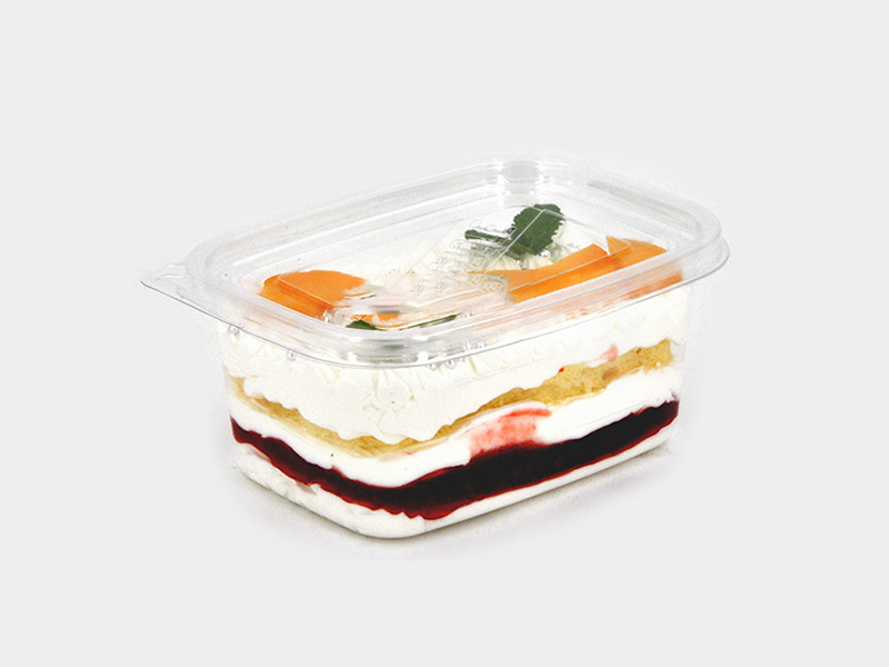 Disposable Transparent PET Plastic Pastry Containers Box With Dome Lid