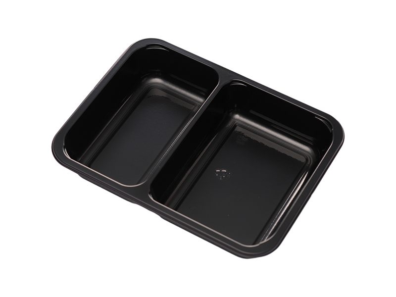 Wholesale Two Compartment Rectangular CPET Food tray For Frozen meal