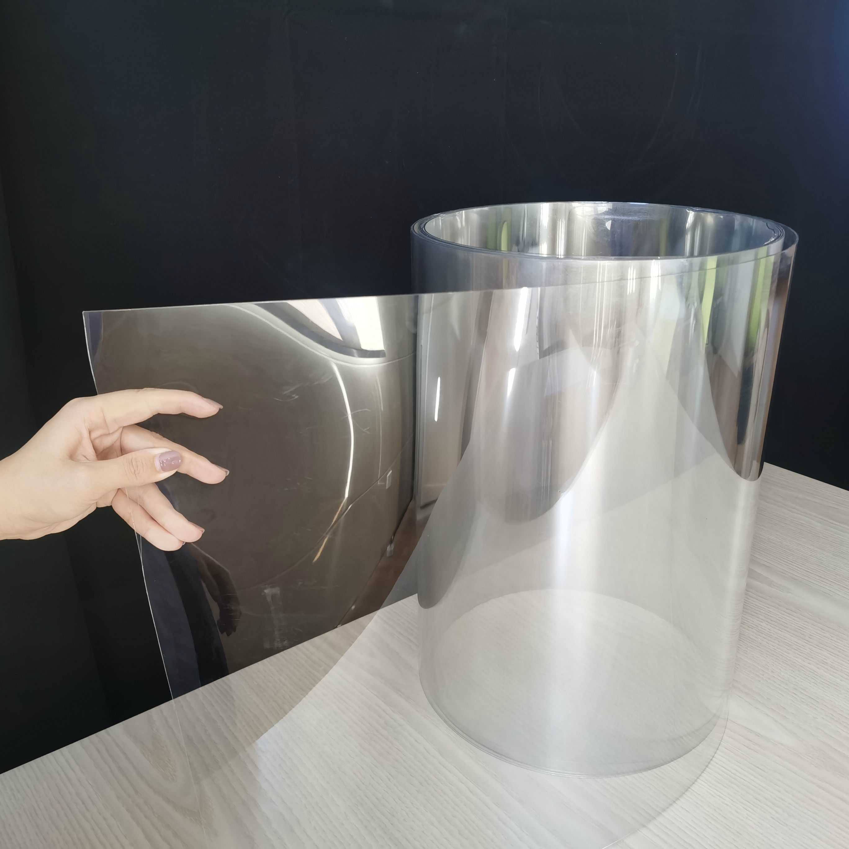 HSQY 0.5mm Transparent High Impact PETG Sheet For Cosmetic Folding Box Window