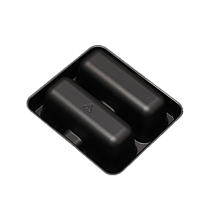 Black CPET 2 Compartment Tray Ovenable CPET Food Container