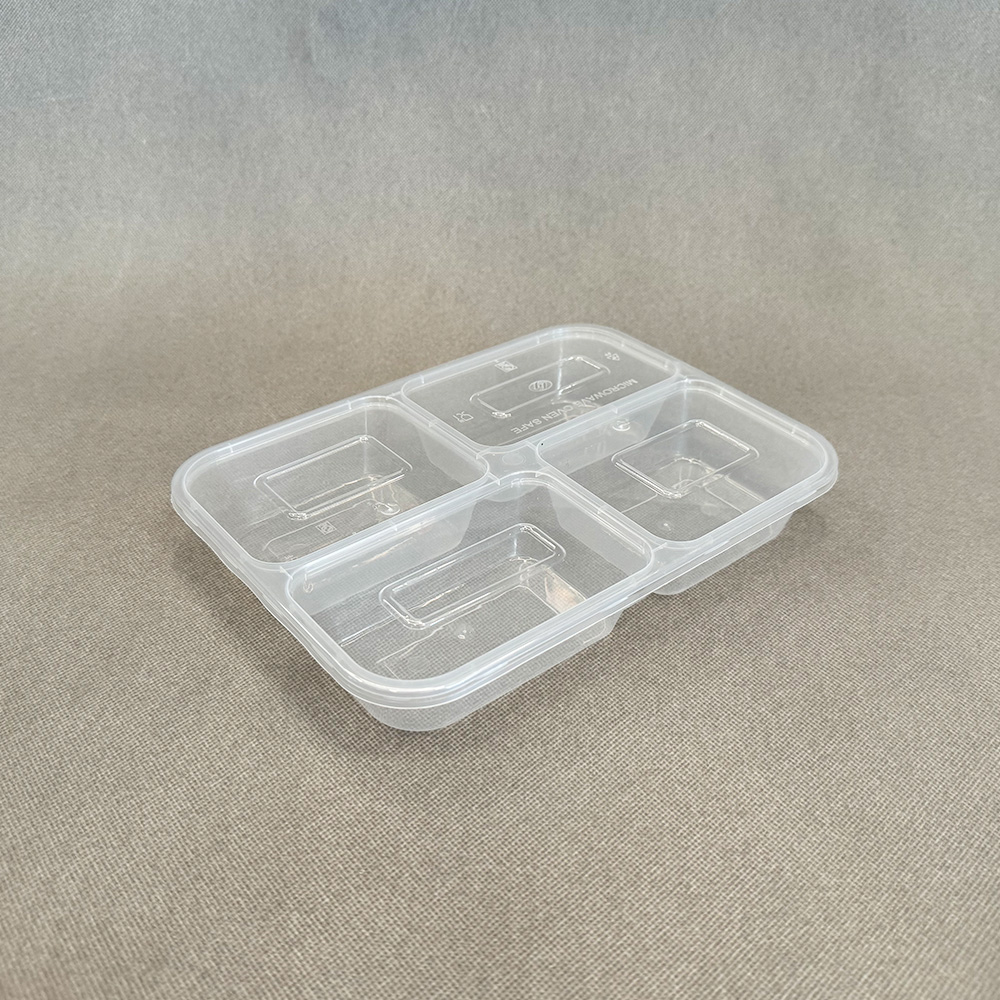 HSQY Disposable PP Lunch Box with Lid for Takeaway Food Packaging