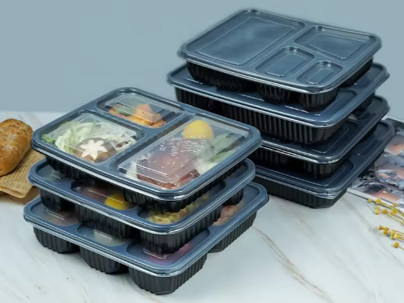 500 ML Disposable Lunch Box Rectangular PP Takeaway Fast Food Box