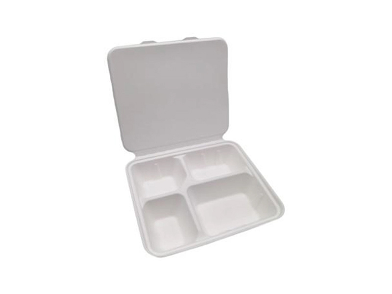100% Compostable Disposable Take out Sugarcane Bagasse Pulp Paper Food Container