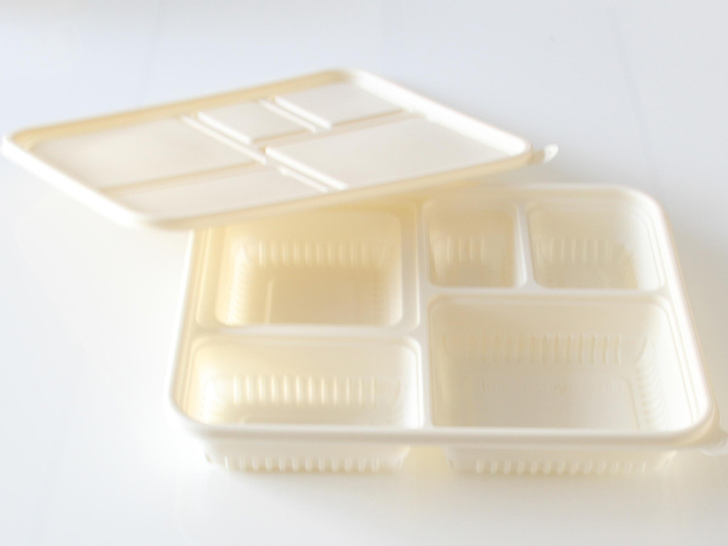 Eco-Friendly Disposable Corn Starch Bento Compartment Lunch Box