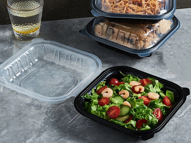 Black Plastic PP MAP Tray for Ready Meal