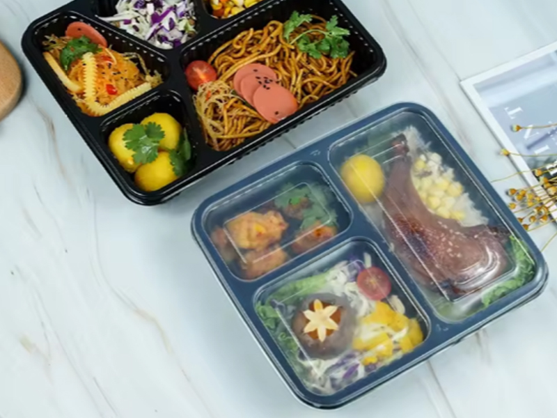 img 6 of HSQY Disposable PP Lunch Box with Lid for Takeaway Food Packaging