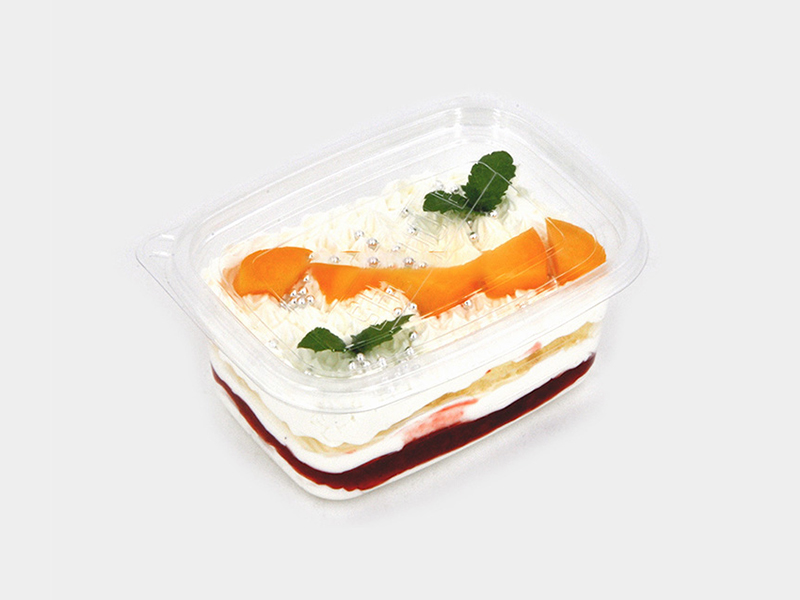Disposable Transparent PET Plastic Pastry Containers Box With Dome Lid