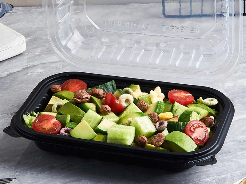 Black Plastic PP MAP Tray for Ready Meal