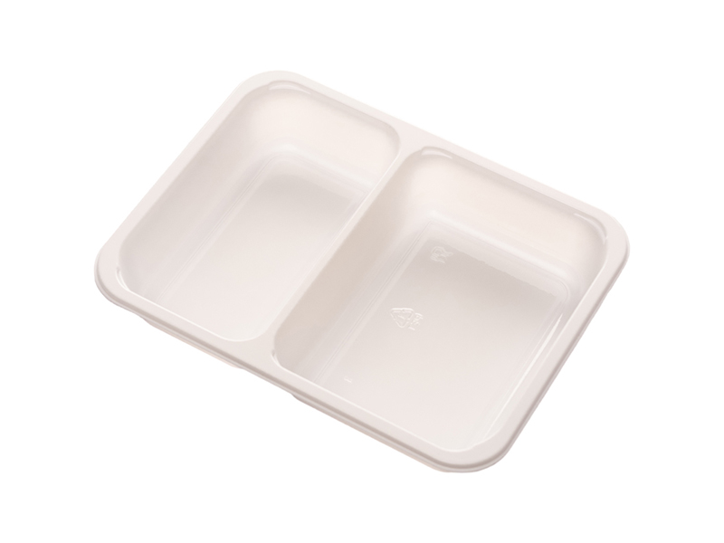 Wholesale Two Compartment Rectangular CPET Food tray For Frozen meal