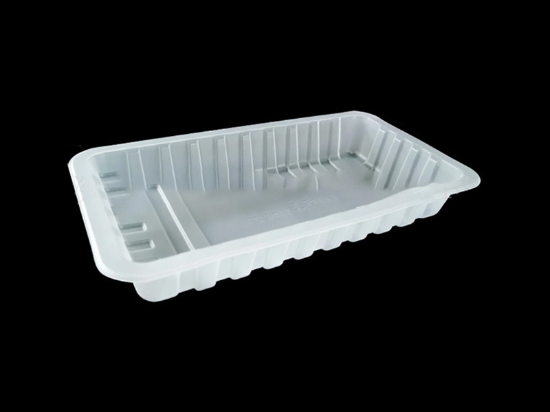 HSQY Black Rectangular PP Map Sea Food Trays Packaging Sealable Thermoforming Tray for Meat