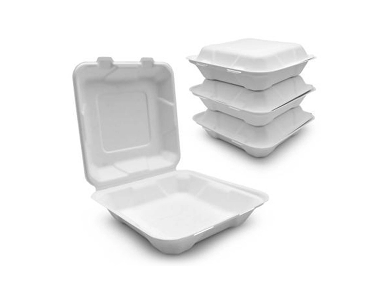 100% Compostable Disposable Take out Sugarcane Bagasse Pulp Paper Food Container