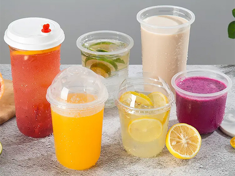 Custom Clear PET Milk Tea Cup Disposable Plastic Beverage Cup