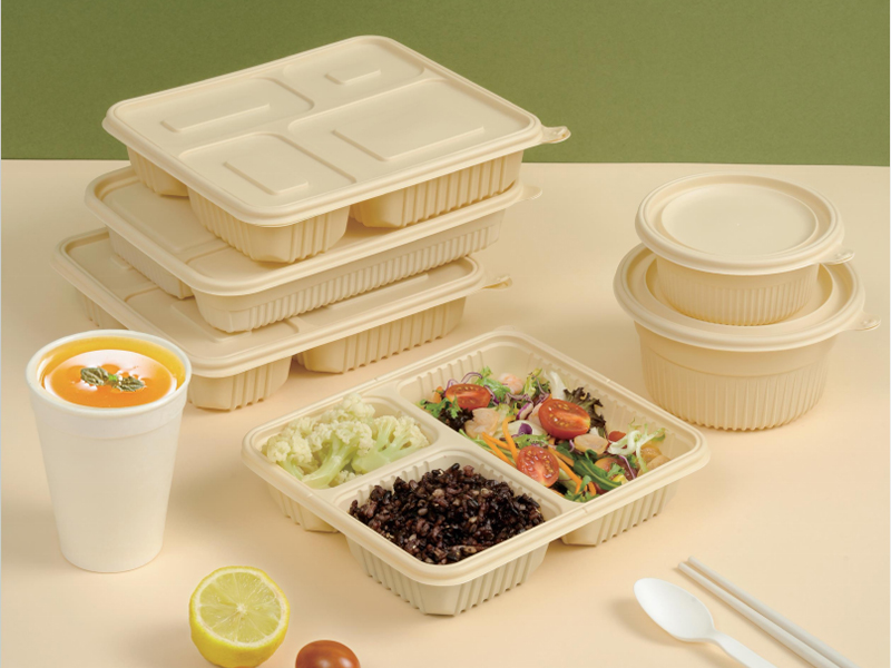Eco-Friendly Disposable Corn Starch Bento Compartment Lunch Box