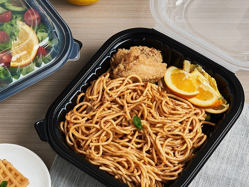 Black Plastic PP MAP Tray for Ready Meal