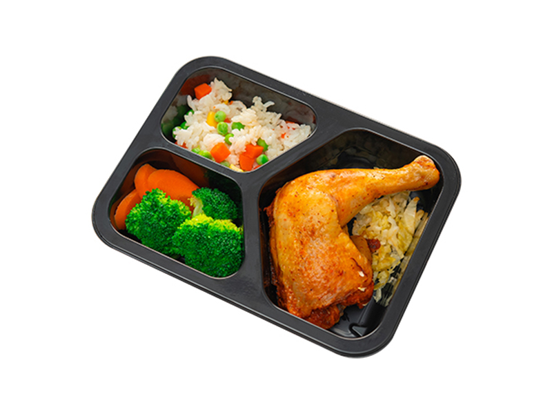 Wholesale Single Compartment Rectangular Airline Use CPET Food tray