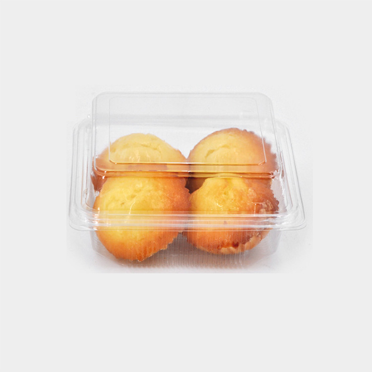 Clear Disposable Round PET Cake Plastic Blister Box Dessert Packaging Copy