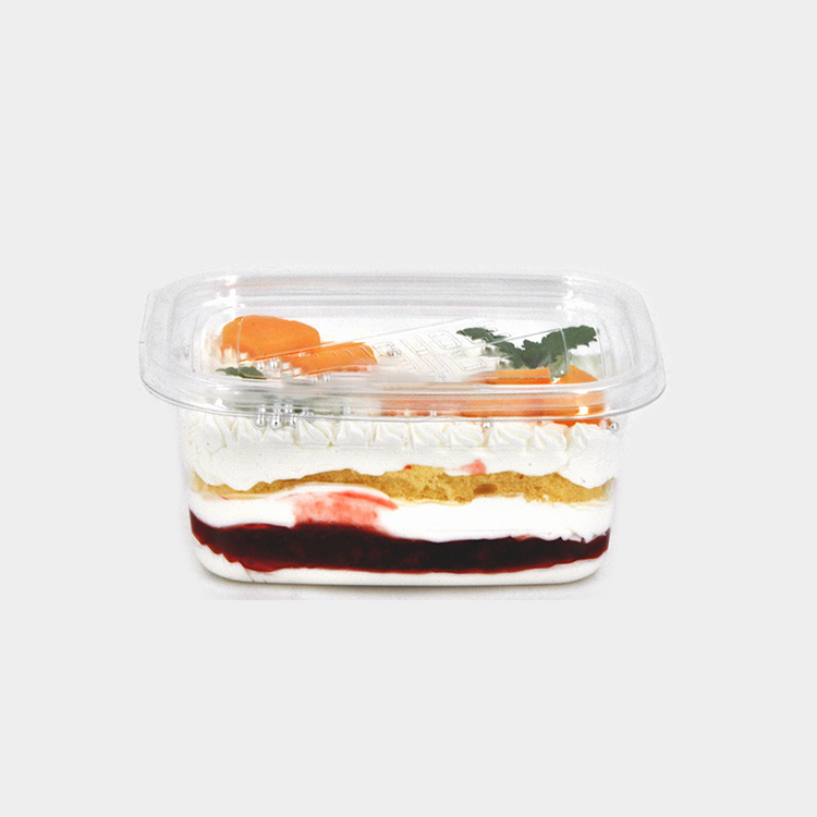 PET Disposable Clear Plastic Cookie Container Box with Lids Copy