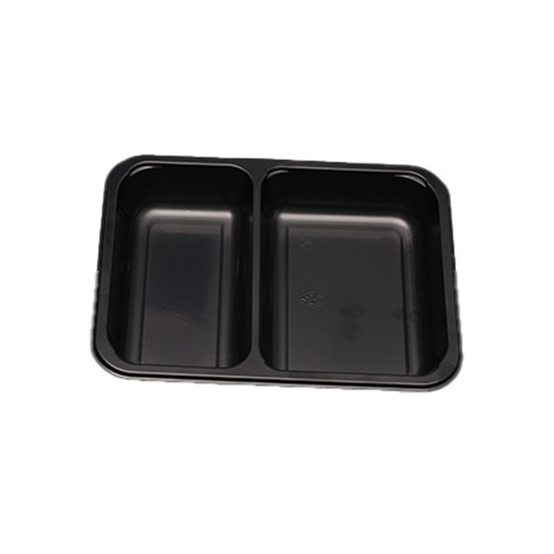 Microwave Double Compartment CPET Plastic Tray Disposable Copy