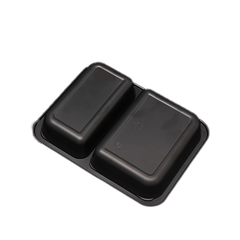 Microwave Double Compartment CPET Plastic Tray Disposable Copy