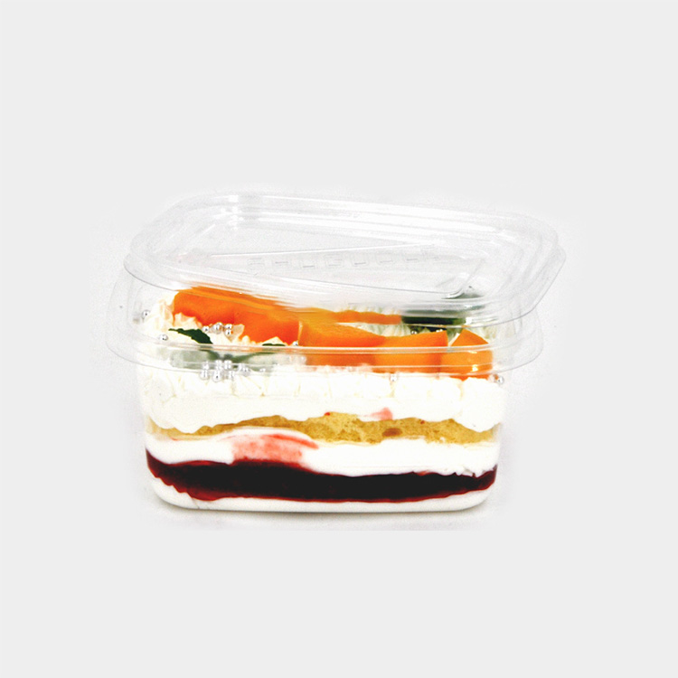 PET Disposable Clear Plastic Cookie Container Box with Lids Copy