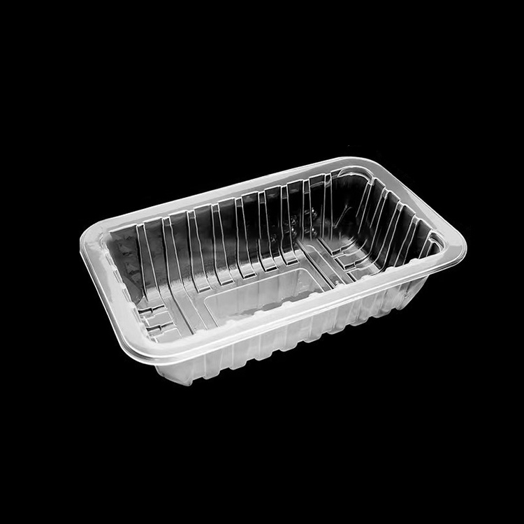 Wholesale Vacuum Thermoformed Black PP Food Tray For Meat Packing Container