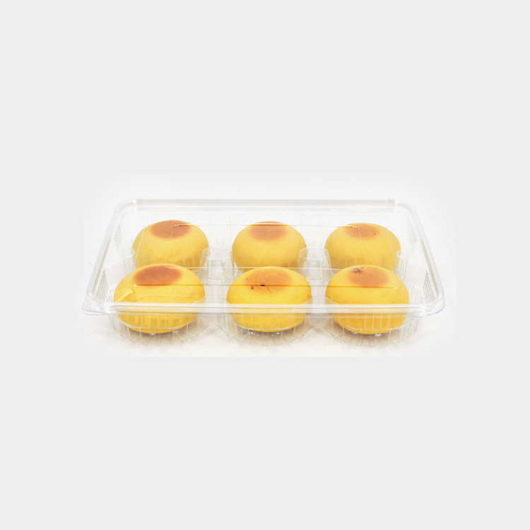 Disposable Transparent PET Plastic Pastry Containers Box With Dome Lid Copy