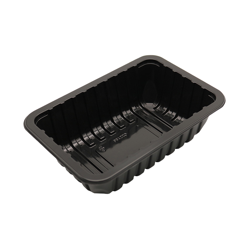Wholesale Vacuum Thermoformed Black PP Food Tray For Meat Packing Container