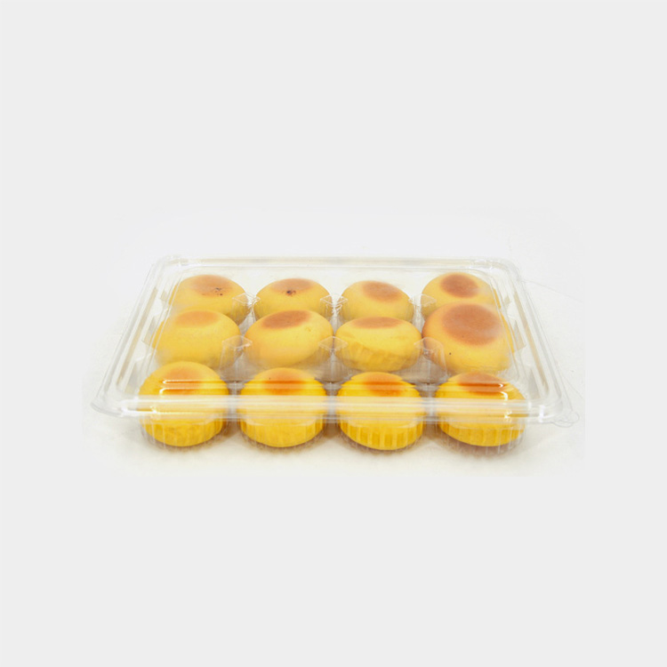 Disposable Transparent PET Plastic Pastry Containers Box With Dome Lid Copy